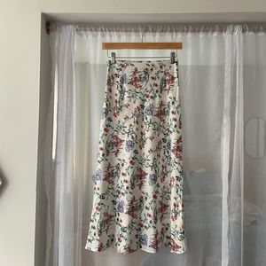 Midi satin skirt by Forever21